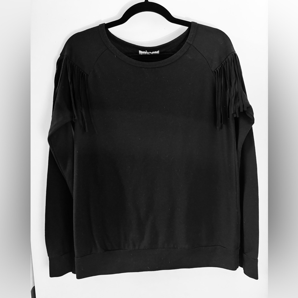Fringe Detail Long Sleeve Top